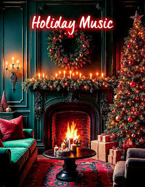 Crackling Fireplace with Holiday Music