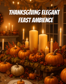 Thanksgiving Elegant Feast Ambience  4K ASMR