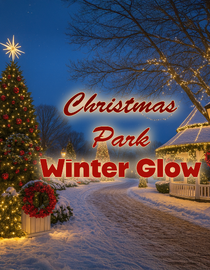 Christmas Park Gazebo Lights ASMR Ambience 4K