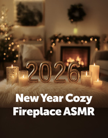 New Year Cozy Fireplace ASMR
