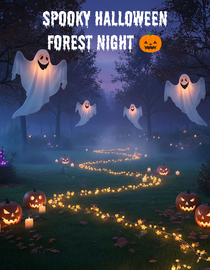 Spooky Halloween Forest Night