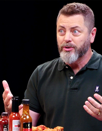 S10 E07 - Nick Offerman Gets the Job Done While Eating Spicy Wings - Hot Ones
