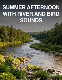 Summer Afternoon Ambience with River and bird Sounds for relaxing, stress relief and sleep