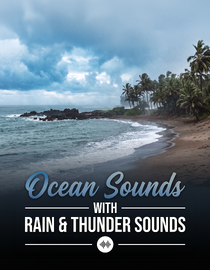Relaxing Beach Ambience with Rain & Thundersounds in the dark background for Sleep